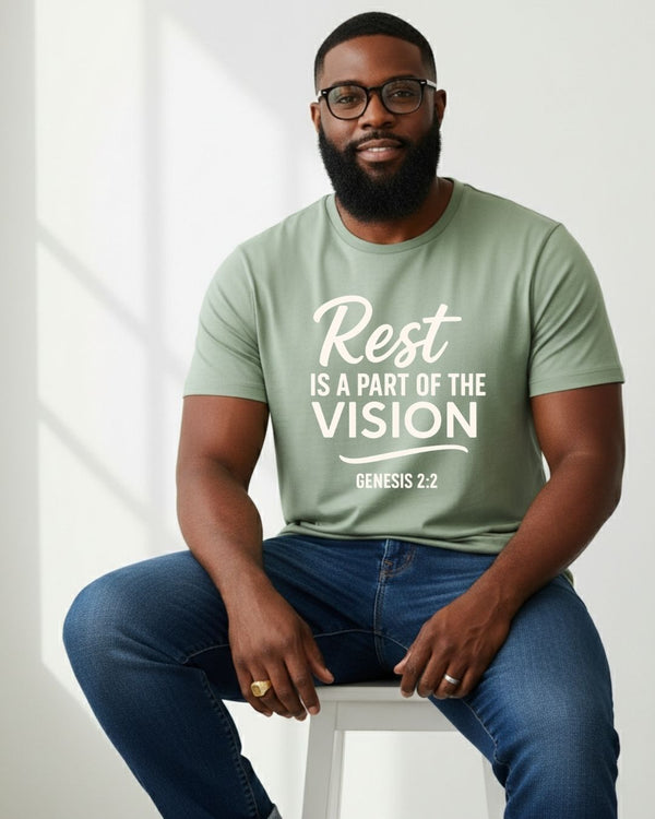 REST IS PART OF THE VISION TEE - GENESIS 2:2